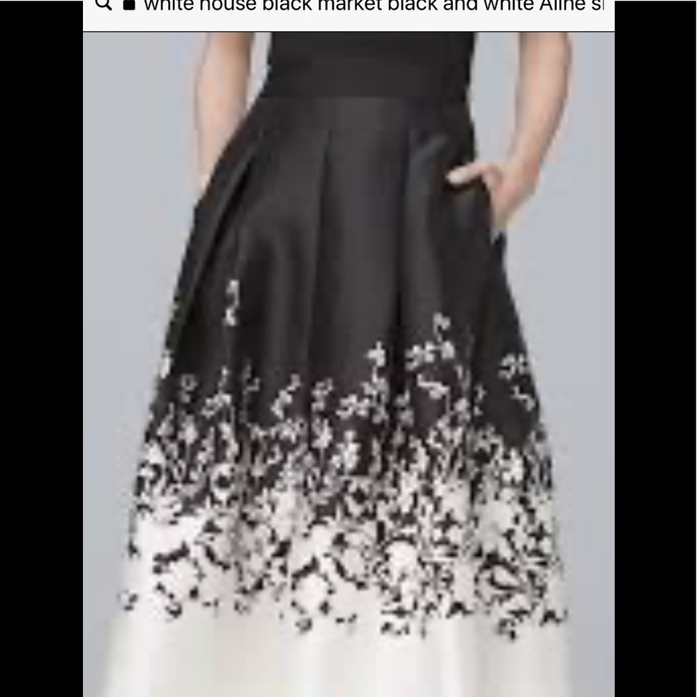 Black satin circle skirt